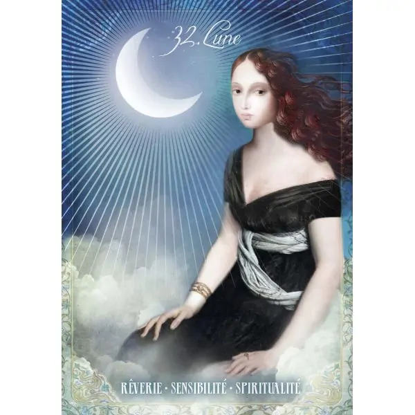 Carte "Lune" de l'oracle Mademoiselle Lenormand de Gabriel Sanchez | Dans les Yeux de Gaia