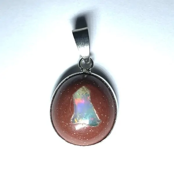 Pendentif en Opale de Feu - 6 | Dans les Yeux de Gaia