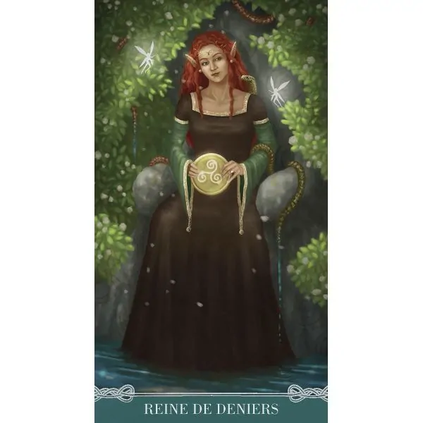 Carte "Reine de deniers" du Tarot Celtique Universel | Dans les Yeux de Gaia