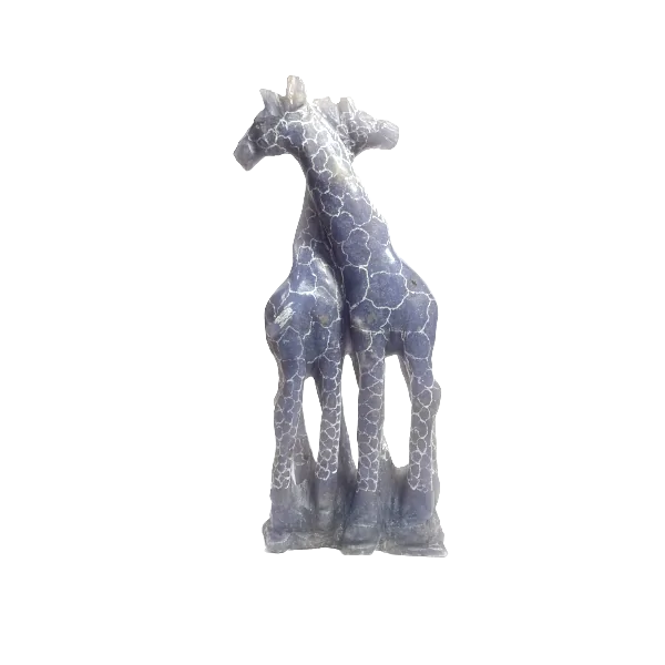 Statue de girafes en Iolite 2| Dans les Yeux de Gaïa