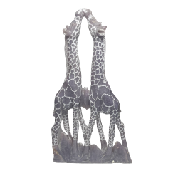 Sculpture de Girafe en Lépidolite 1 | Dans les yeux de Gaïa