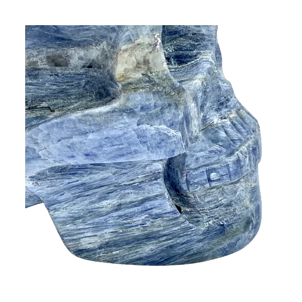 Crâne en Cyanite - machoire | Dans les Yeux de Gaïa