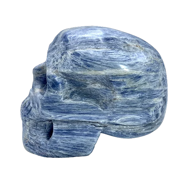 Crâne en Cyanite - de gauche | Dans les Yeux de Gaïa
