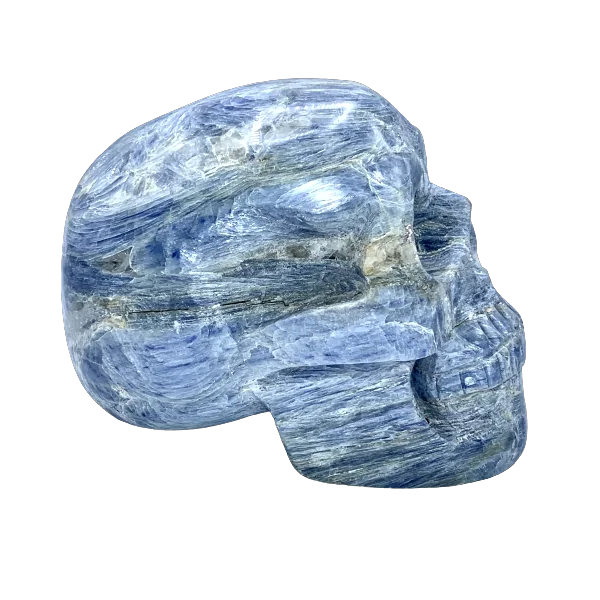 Crâne en Cyanite - de droite | Dans les Yeux de Gaïa