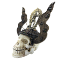 Crâne népalais en Cristal de Roche de l'Himalaya avec Dakini en bronze 5| Dans les Yeux de Gaïa