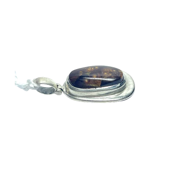 Pendentif en Opale de Feu serti Argent 925 2 | Dans les yeux de Gaïa