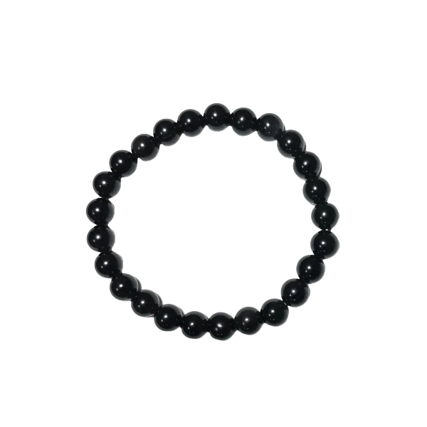Bracelet Obsidienne noire 8mm - Dans les Yeux de Gaïa