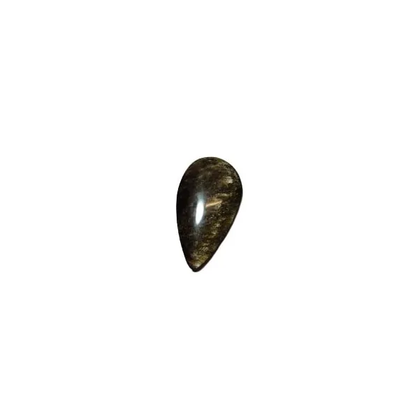 Galet en obsidienne dorée en forme de cabochon | Dans les Yeux de Gaïa 3