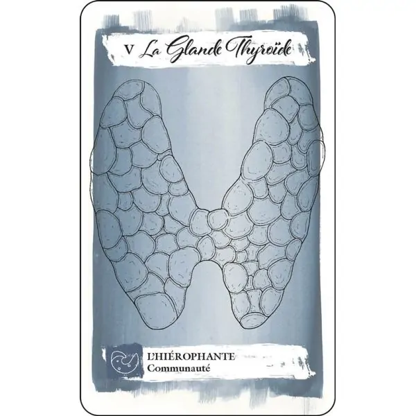 Carte "La glande thyroïde" du tarot du corps | Dans les Yeux de Gaia