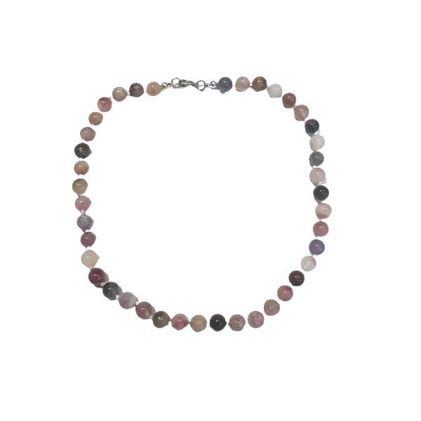 Collier en Tourmaline Multicolore 8mm - fermé | Dans les yeux de Gaïa