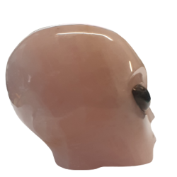Crâne alien en quartz rose