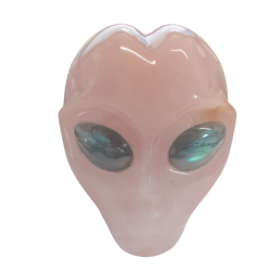 Crâne alien en quartz rose | Dans les Yeux de Gaïa 1