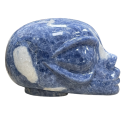 crâne alien en calcite bleue 4 | dans les yeux de Gaïa
