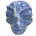 crâne alien en calcite bleue 2 | dans les yeux de Gaïa