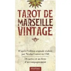 Tarot de Marseille Vintage 1 - Tarot divinatoire & Cartomancie |Dans les Yeux de Gaïa - Couverture