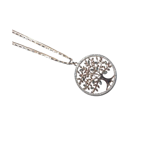 Collier Arbre de Vie en métal cuivré grand modèle | Bijoux métal | Dans les yeux de Gaïa