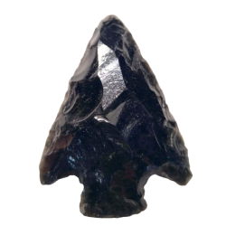 Pointe de flèche en Obsidienne Noire - Face 1- Lithothérapie | Dans les Yeux de Gaïa