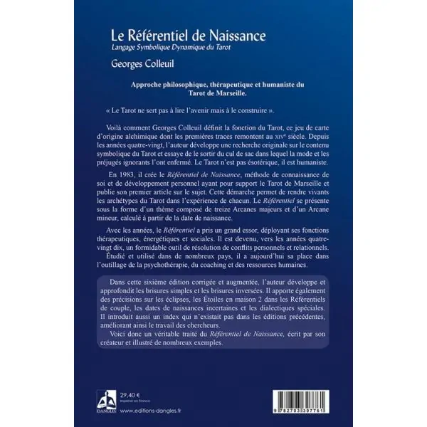 Le Référentiel de Naissance - 4ème de couverture - Langage - Symbolique - Dynamique du Tarot | Dans les Yeux de Gaïa