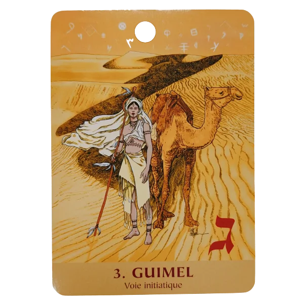 Oracle Chamanique des lettres hébraïques carte 1 - Chamanisme & divination |Dans les Yeux de Gaïa - Couverture