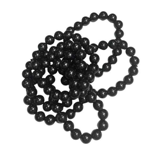 Bracelet en Shungite 10mm - 19 perles | Dans les Yeux de Gaïa | Vue d'ensemble