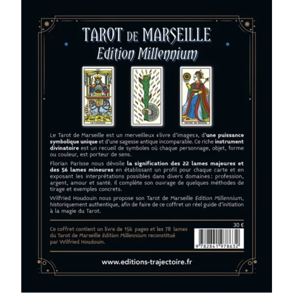 Tarot de Marseille Édition Millennium - 4ème de couverture - Livre + Jeu | Dans les Yeux de Gaïa