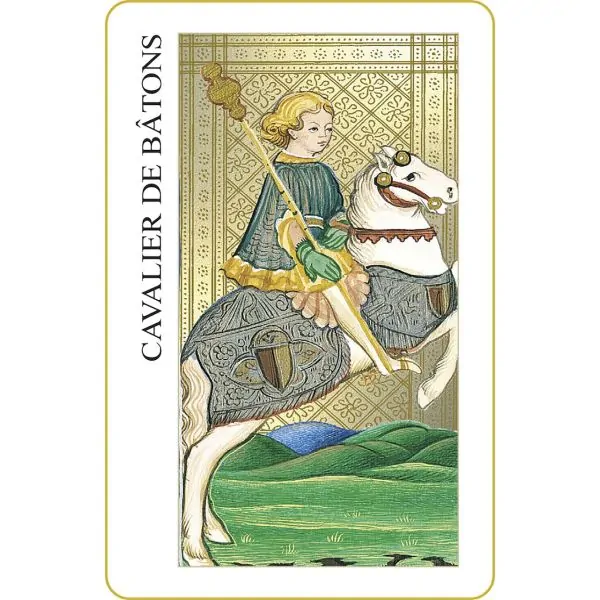 Visconti Tarot carte cavalier de bâtons| Dans les Yeux de Gaïa