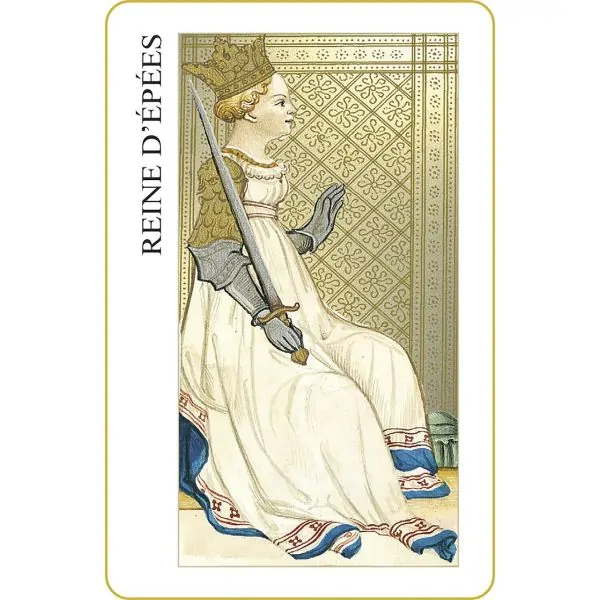 Visconti Tarot carte reine d'epées| Dans les Yeux de Gaïa