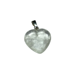 Pendentif Coeur en cristal de Roche 1| Dans les Yeux de Gaïa
