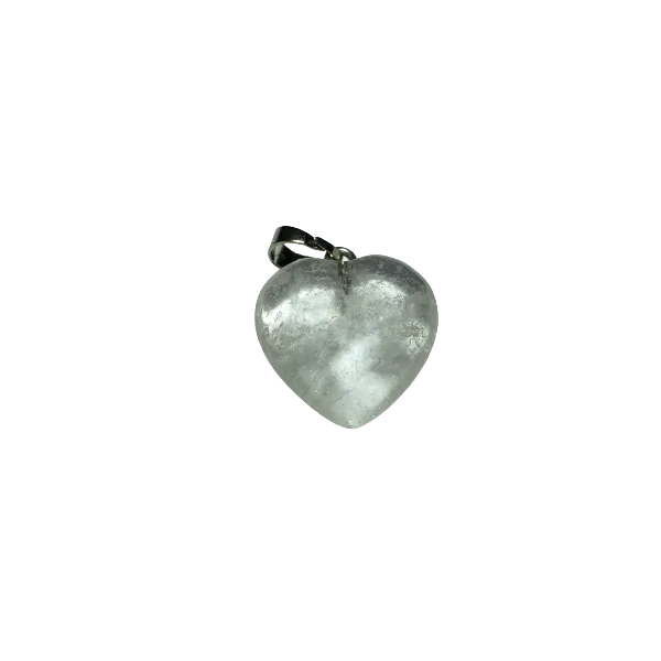 Pendentif Coeur en cristal de Roche 3| Dans les Yeux de Gaïa