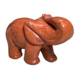 Éléphant en Jaspe rouge