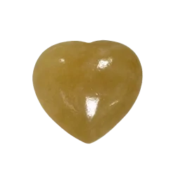Coeur en Calcite jaune |Dans les Yeux de Gaïa