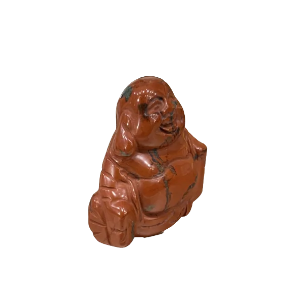 Petit Bouddha rieur en Jaspe rouge | Sculptures, Statues, Figurines | Dans les yeux de Gaïa