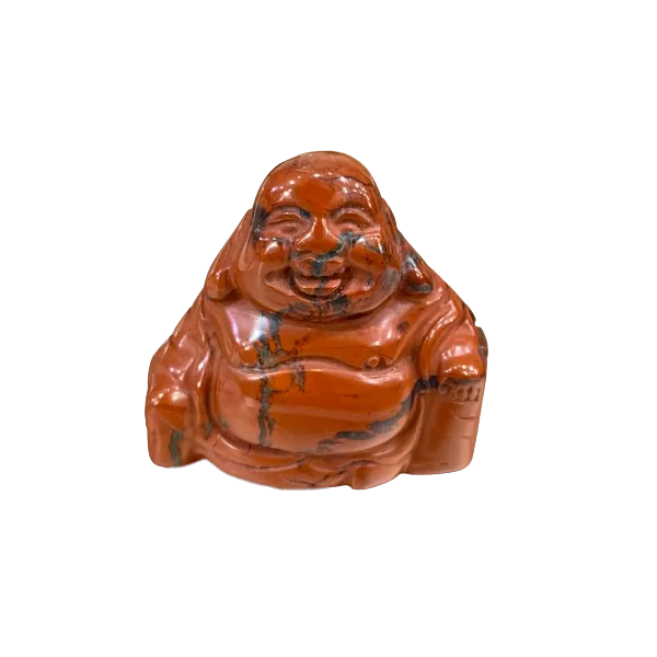 Petit Bouddha rieur en Jaspe rouge | Sculptures, Statues, Figurines | Dans les yeux de Gaïa