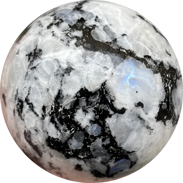Sphère en Pierre de Lune 2| Dans les Yeux de Gaïa