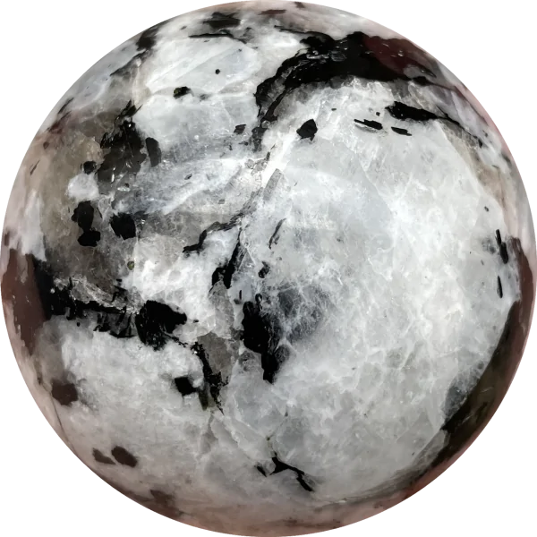 Sphère en Pierre de Lune blanche 3| Dans les Yeux de Gaïa