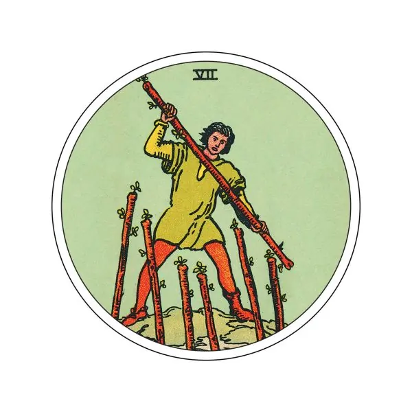 Tarot Original 1909 - Cartes Rondes - Arthur E. Waite-Sasha Graham-Pamela C. Smith - Carte 7 | Dans les Yeux de Gaïa