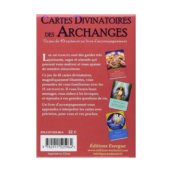 Cartes divinatoires des Archanges (44 cartes) - dos | Dans les Yeux de Gaïa