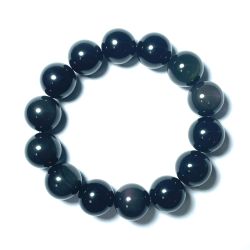 Bracelet en Obsidienne noire 14mm | Dans les Yeux de Gaïa 1