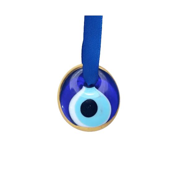 Nazar Boncuk - Oeil Bleu de Protection (Rond Doré), Amulettes, talismans