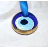 Nazar Boncuk - Oeil Bleu de Protection (Rond Doré). Face 4 | Amulettes, talismans | Dans les yeux de Gaïa