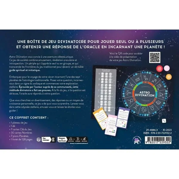 Astro Divination - 4ème de couverture |Oracles Guidance & Développement Personnel | Dans les yeux de Gaïa
