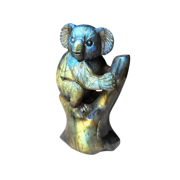 Koala en Labradorite l Dans les Yeux de Gaïa 2