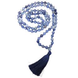 Mala 108 perles en Aventurine Bleue | Colliers en Minéraux | Dans les yeux de Gaïa