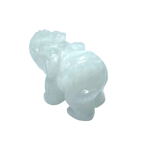 Petite sculpture d'éléphant en Cristal de roche 2| Dans les Yeux de Gaïa