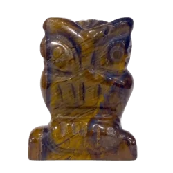 Hibou en Oeil de Tigre - 1| Sculptures, Statues, Figurines | Dans les yeux de Gaïa