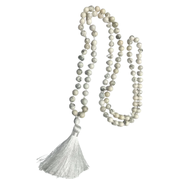 Mala 108 perles Howlite 1 | Dans les yeux de Gaïa