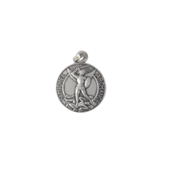 Médaille Saint Michel - Métal Argenté - Face | Médailles | Dans les yeux de Gaïa