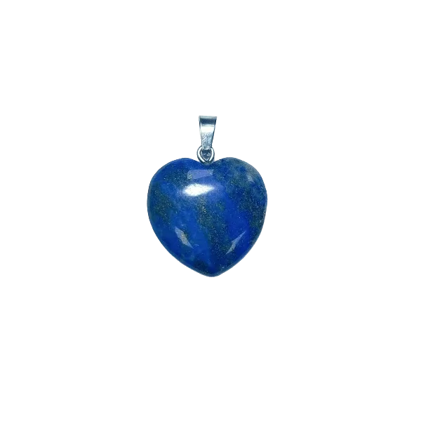 Pendentif coeur en lapis-lazuli - 1| Pendentifs en Minéraux | Dans les yeux de Gaïa