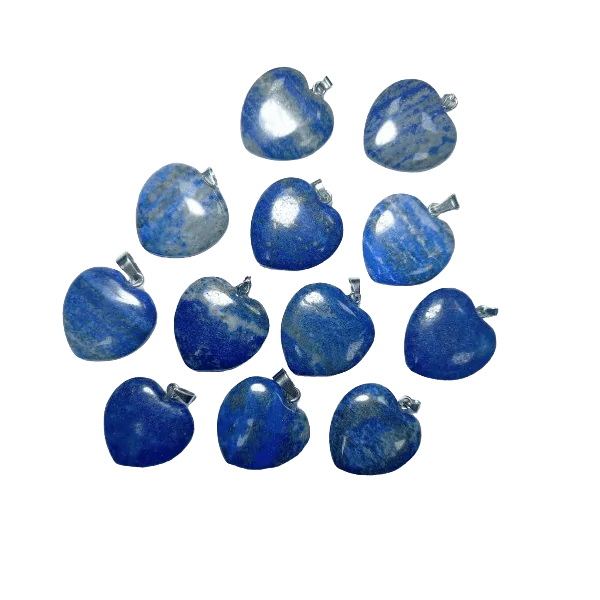 Pendentif coeur en lapis-lazuli - 2 | Pendentifs en Minéraux | Dans les yeux de Gaïa