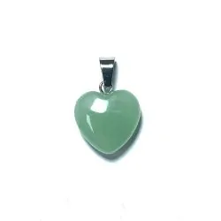 Petit pendentif coeur en Aventurine verte | Pendentifs en minéraux | Dans les Yeux de Gaïa